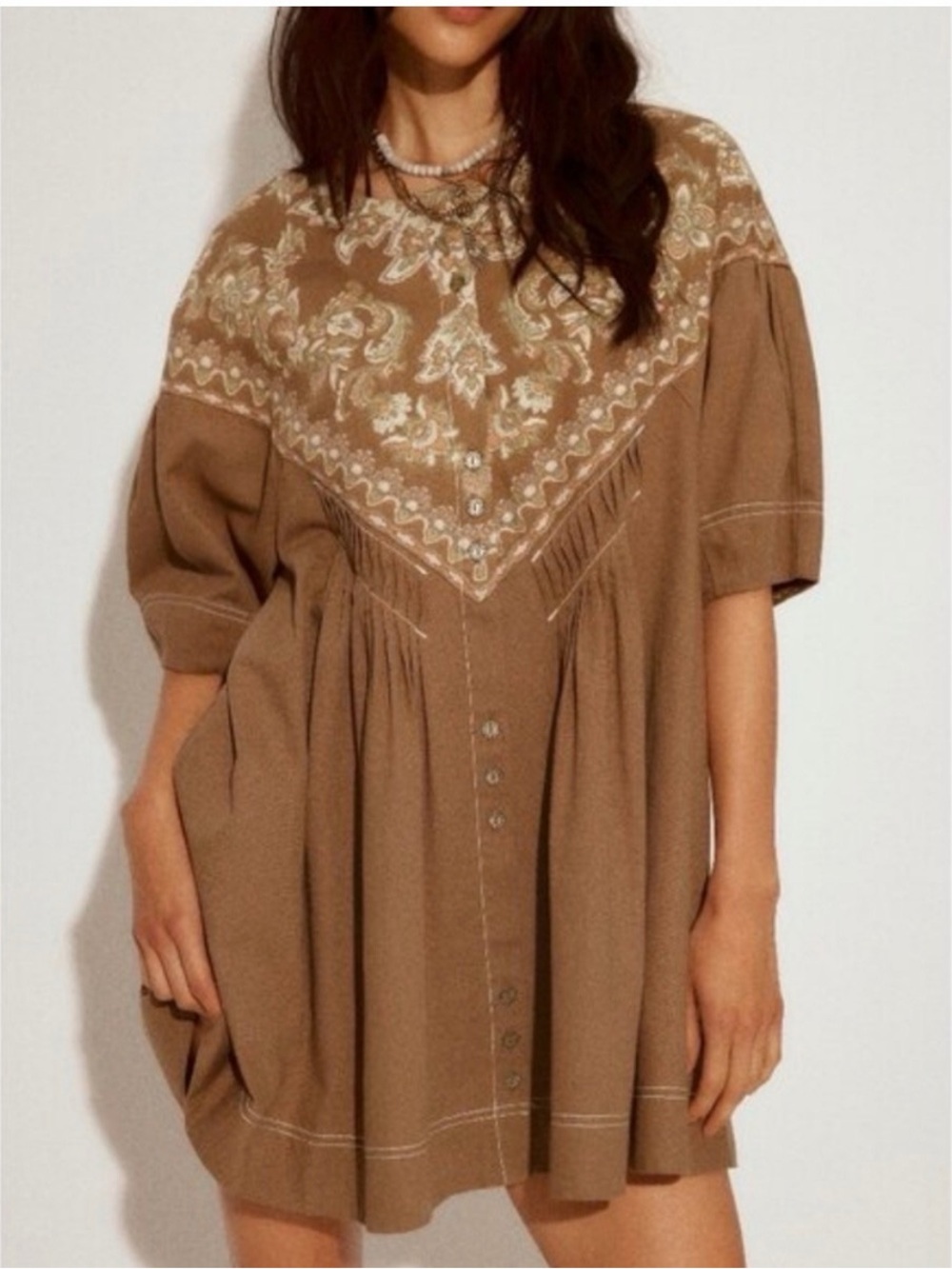 Free People Orson Mini Dres - Army Combo
